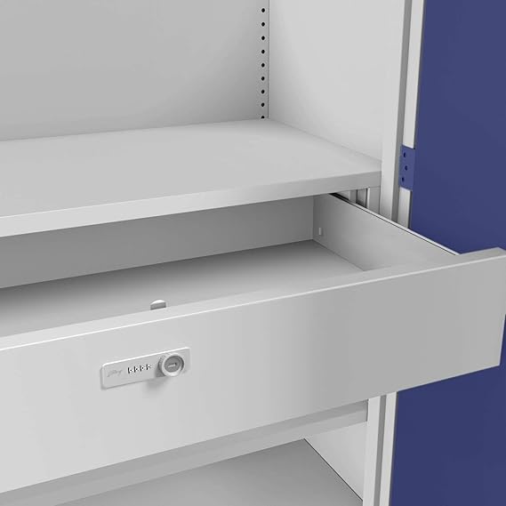 Godrej Interio Auraline Men Basic 2-Door Steel Almirah , 1-Year Warranty, 3 Shelves, 1 Drawer
