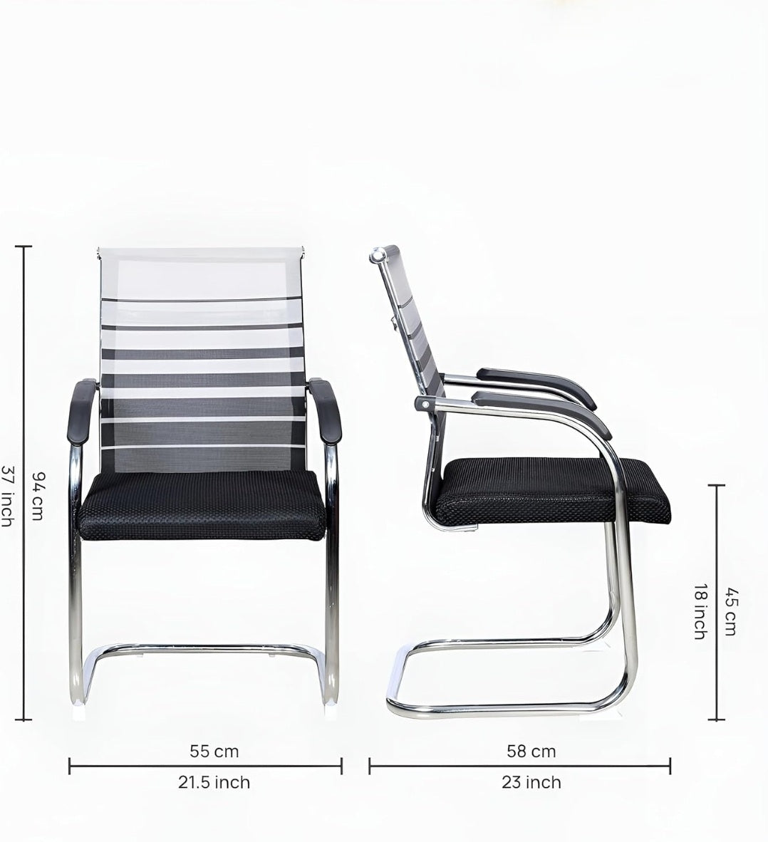 Office Study Computer Library Visitor with Arm Rest Fabric Office Visitor Chair