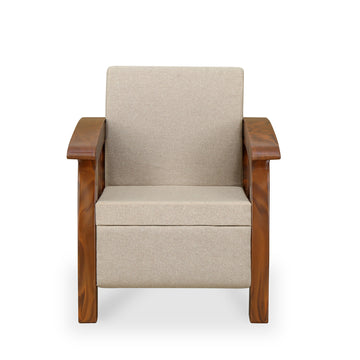 Nilkamal Aspire 1 Seater Plastic Sofa (Walnut)