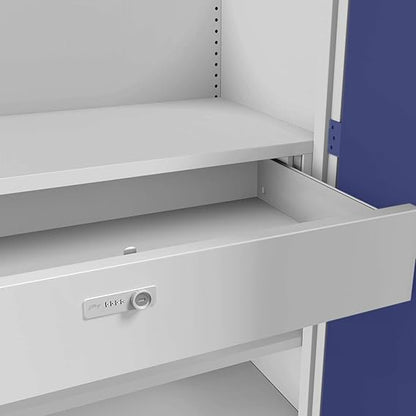 Godrej Interio Auraline Men Basic 2-Door Steel Almirah , 1-Year Warranty, 3 Shelves, 1 Drawer