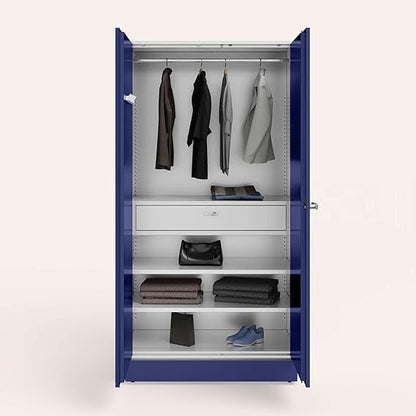 Godrej Interio Auraline Men Basic 2-Door Steel Almirah , 1-Year Warranty, 3 Shelves, 1 Drawer
