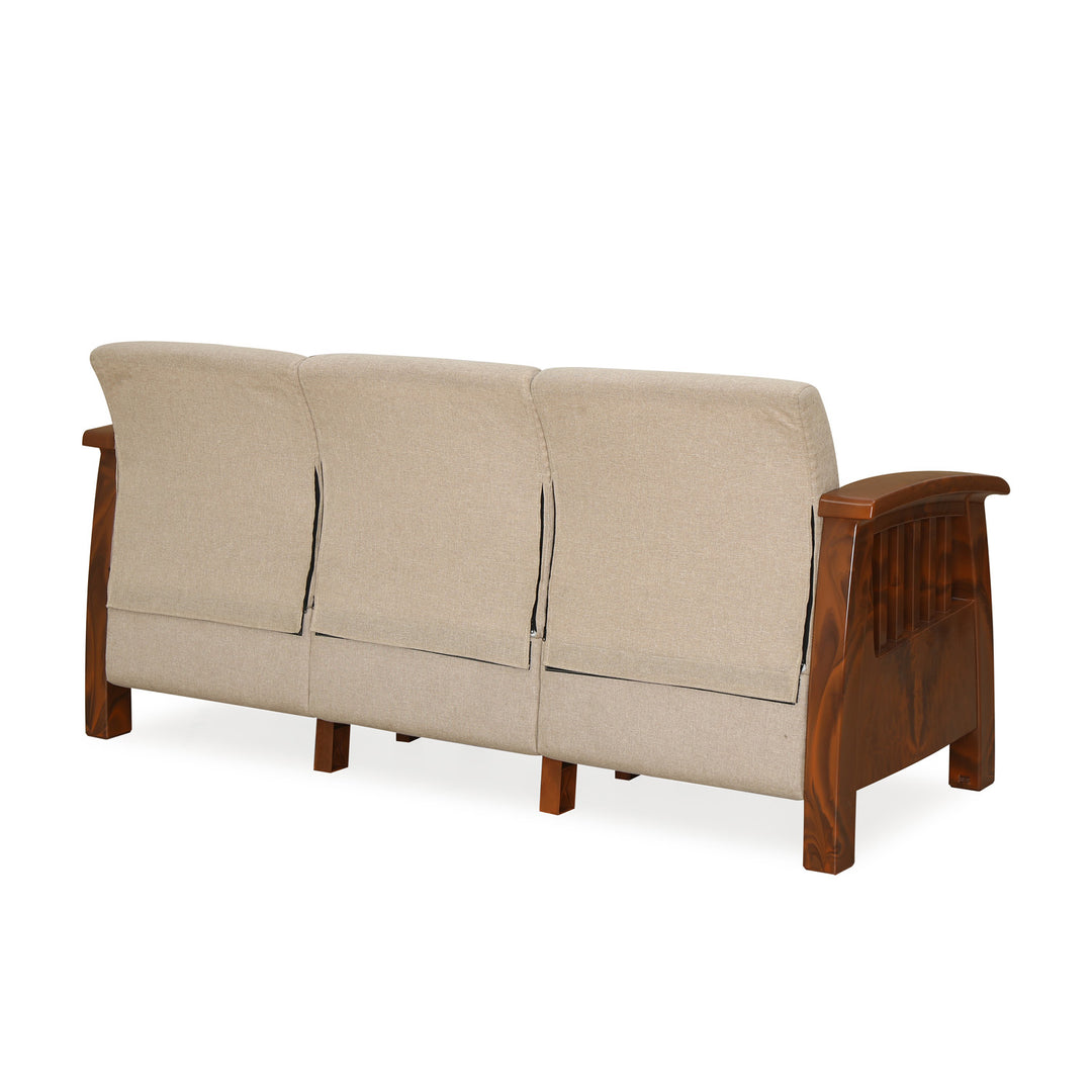 Nilkamal Aspire 3 Seater Plastic Sofa (Walnut)
