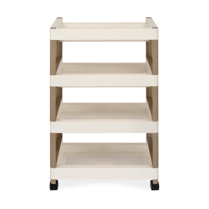 Nilkamal Trolley 25 (Milky White / Taupe Plaza)