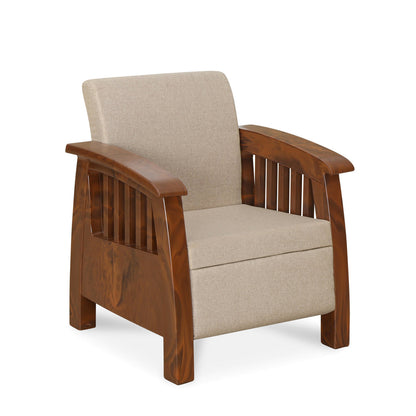 Nilkamal Aspire 1 Seater Plastic Sofa (Walnut)
