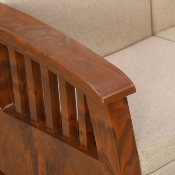 Nilkamal Aspire 1 Seater Plastic Sofa (Walnut)