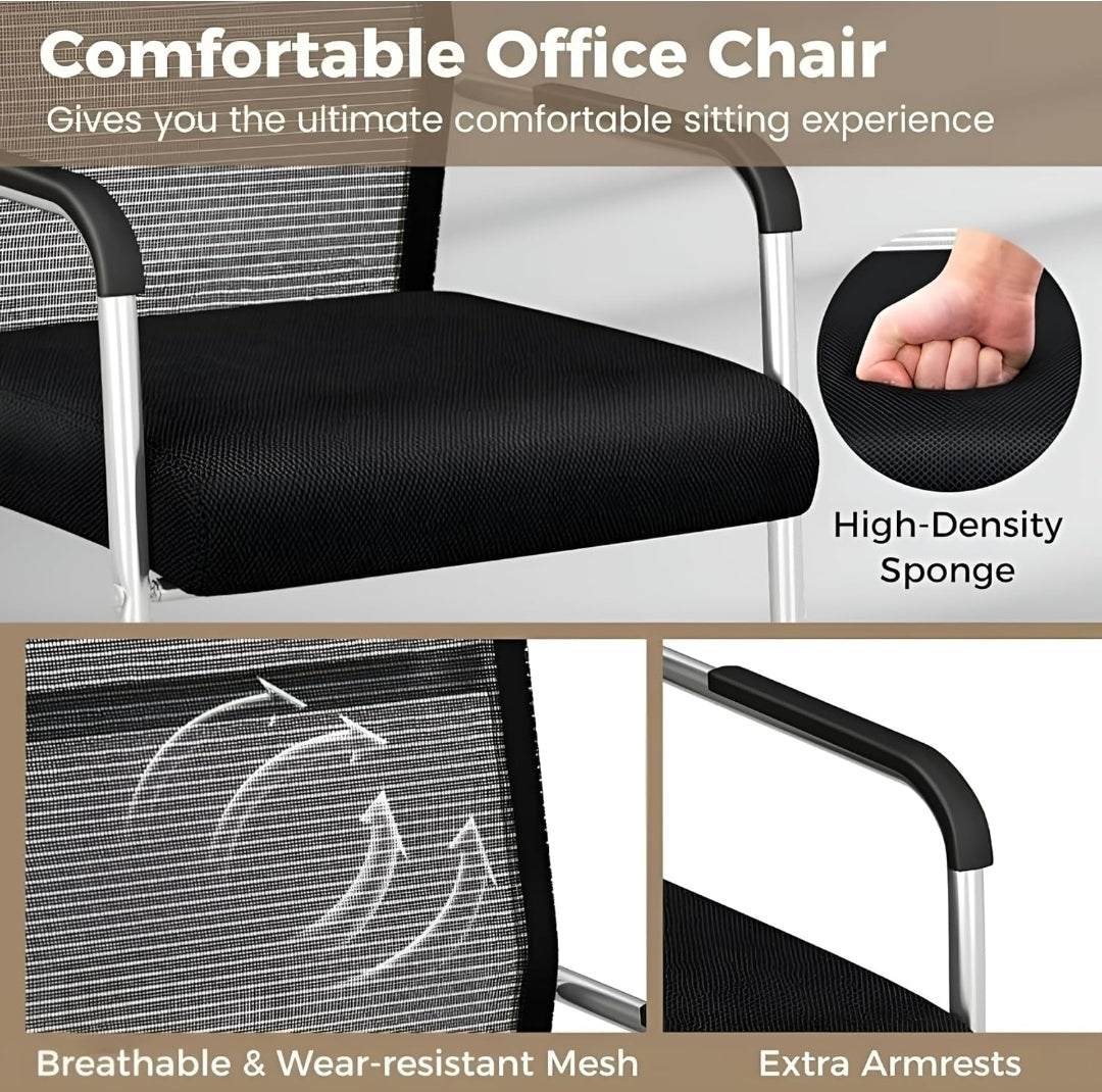 Office Study Computer Library Visitor with Arm Rest Fabric Office Visitor Chair