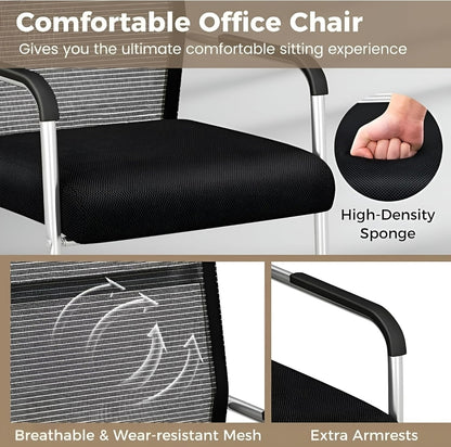 Office Study Computer Library Visitor with Arm Rest Fabric Office Visitor Chair